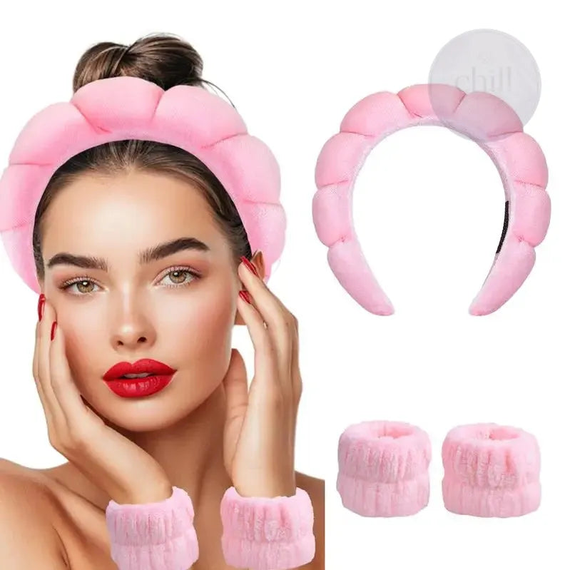 Spa Headband & Wristband Set