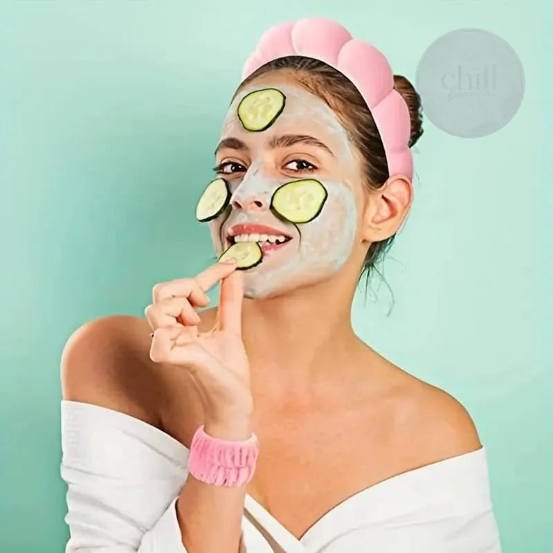 Spa Headband & Wristband Set